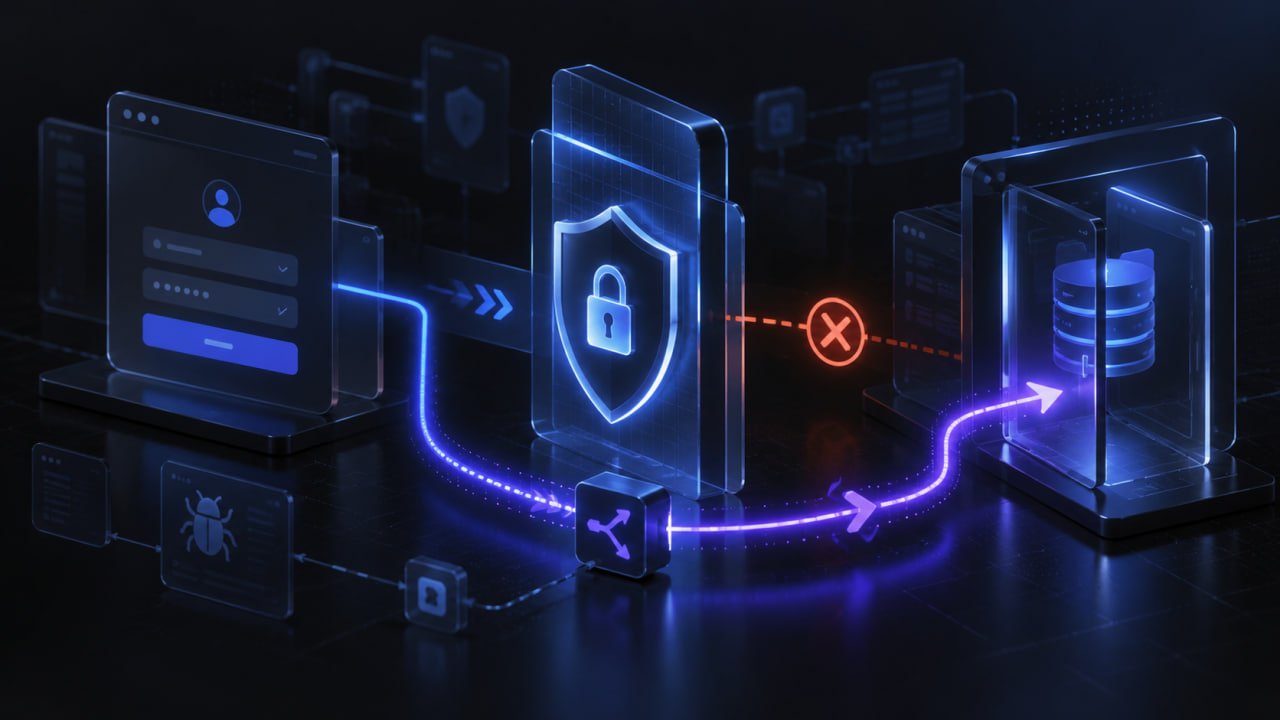 Authentication security barrier and protected database
